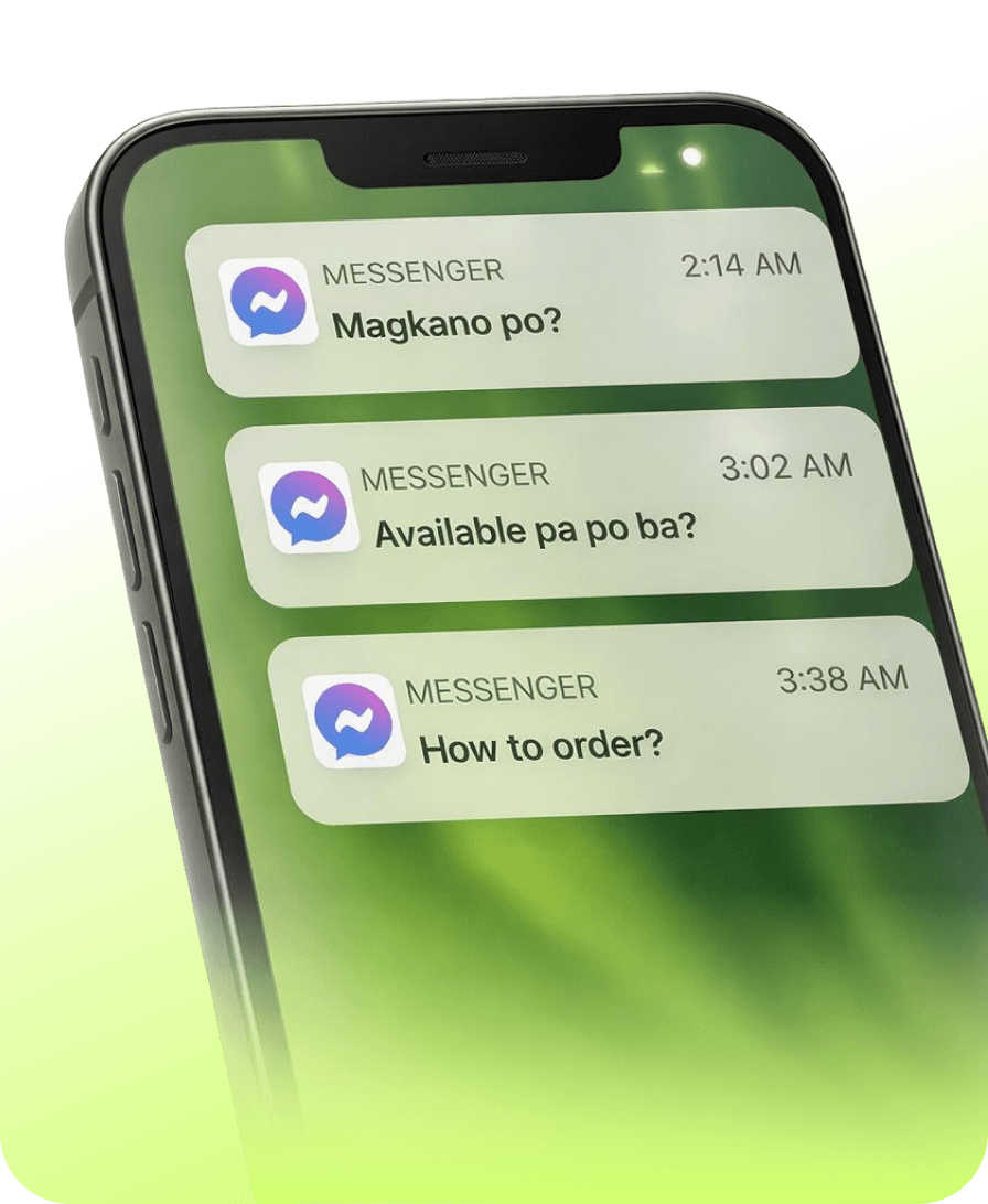 Phone showing Messenger notifications